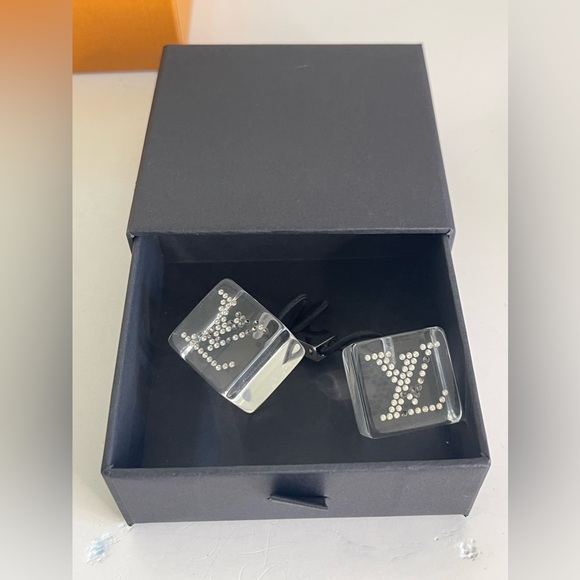 Louis Vuitton Hair Cube LV Rhinestone rubber band - Picture 5 of 6